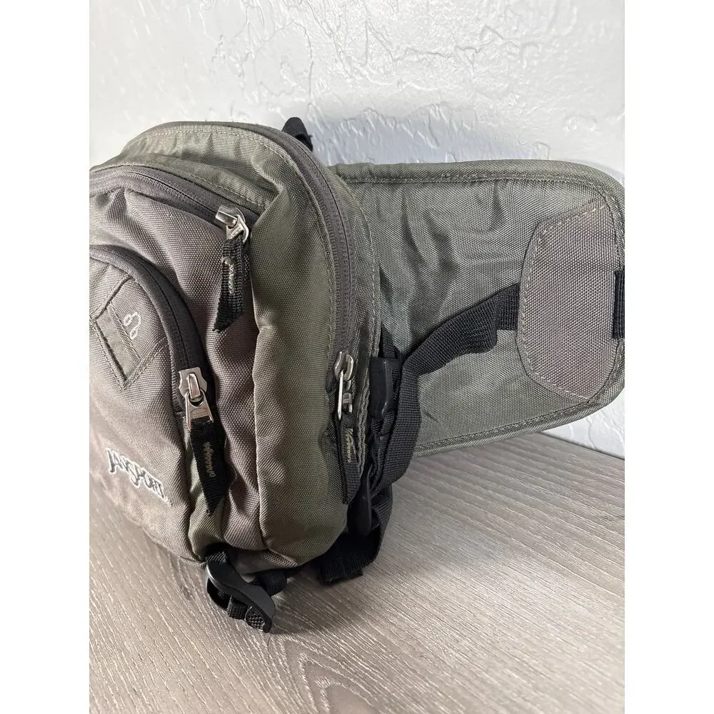 Vintage JANSPORT Walkman Large Fanny‎ Hip Gray Waist Lumbar Pack Bag